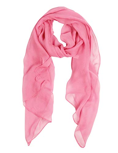 PANTONIGHT Long Chiffon Sheer Scarf For womens - color: 716 Pink