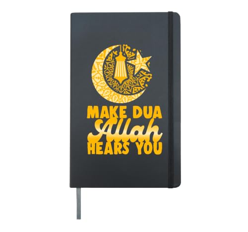 Allah Islam Muslim Ramadan Mosque Religious Quran Gift Hardcover Journal, Black