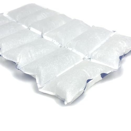 Reusable Ice Pack Sheets, 24 Cell/12 Cell/250g Single Ice Packs for Cooler and Shipping, Long Lasting Dry Ice Packs for Shipping Frozen Food Freezer Packs for Mailing - style: 12cells 6 Pcs