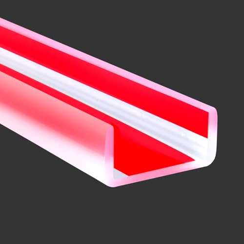 Clear Rubber Edge Trim, Self-Adhesive Transparent Edge Trim, 1-1/8"(28mm) Edge Protector for Plywood, Cabniets or Drawers, Flexible Silicone Rubber Material, Wide U Channel Edge Guards - size: 1-1/8"- Length 20'