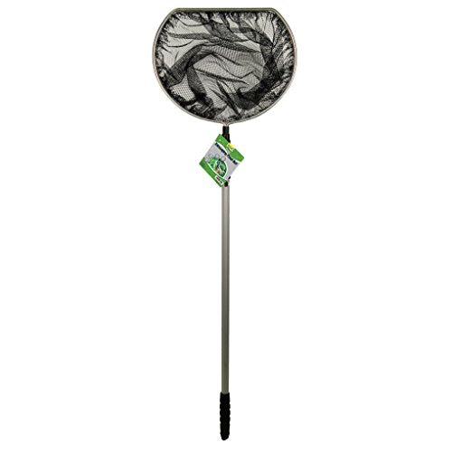 TetraPond Telescoping Pond Net, 14" Ring | Extends To 5', Flattened Top Edge, 16" Deep Net, Safe Fish Retrieval - size: 1 ct