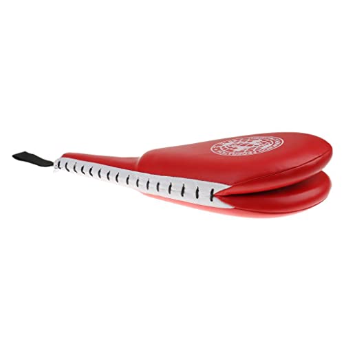 Taekwondo Pad Karate Kicking Pad Double Sided Kicking Target PU Material for Speed Strength Accuracy Suitable for Family Training Fitness - color: Red