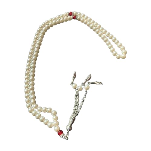6mm Muslims Prayer Bead 99 Natural Pearl Tasbih Rosary Beads Praying Pendant with Tassels Religion