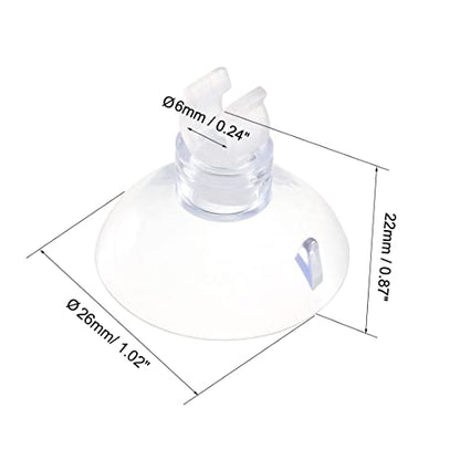 uxcell Aquarium Suction Cup Clips Airline Tube Holders Clamps for Fish Tank Clear 6mm 6Pcs - size: 6mm