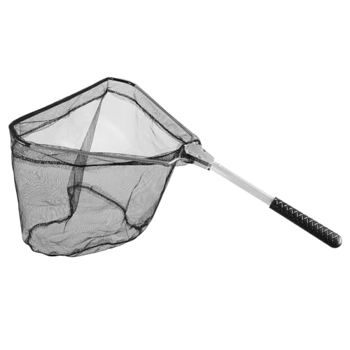 RESTCLOUD Fishing Landing Net with Telescoping Pole Handle, Fishing net Freshwater for Kids Men Women, Extend to 40-63 Inches - style: L: Aluminum Handle, 20.5" Full
