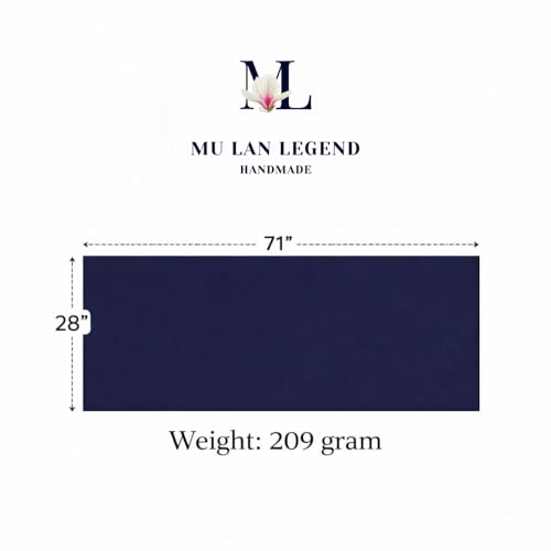 MuLanLegend Mu Lan Song Hijab | Large Non-See-Through Muslimah Headscarf Wrap | Non-Slip Women Scarf | Flowy and Drapey - color: Navy Blue