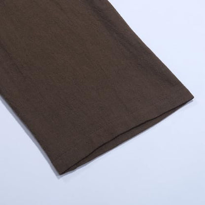 Generic Caftans for Men Long Sleeve Kaftan Thobe V Neck Men Thobe with Pocket Big and Tall Kaftan Muslim Men Thobe - color: Brown-2, size: Small