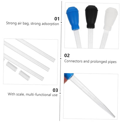 Beaupretty 3pcs Fish Tank Cleaning Tool Nozzle Siphon Compact Waste for Aquatic Plants and Pets Lightweight Manual Cleaner Easy to Store and Use