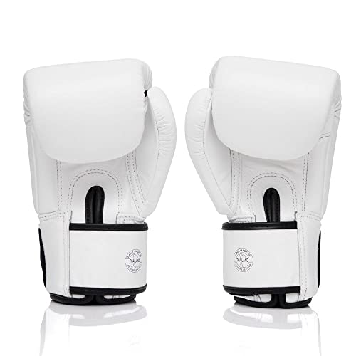 Fairtex BGV1 ONE Muay Thai Boxing Sparring Gloves - color: White, size: 10 oz