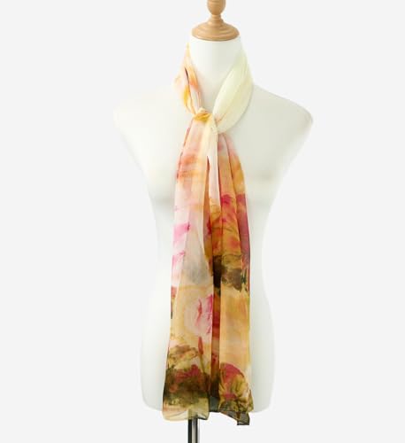 Xyueanlo Fashion Scarves for Women Lightweight Elegant Scarf Sunscreen Wraps Shawls - color: Nymphaea Yellow
