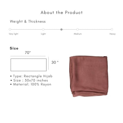 Modal Hijab for Women | Headscarf - color: Mocha Modal - Plain Hijab