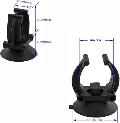 10Pcs Aquarium Suction Cup Clips, 18-22mm, Black, Universal Fish Tank Holders for Heaters, Pumps, Filters and Hood