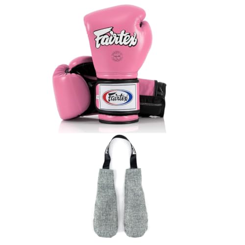 Fairtex BGV9 Boxing Gloves with Deodorizer Inserts | Mexican Style Glove for Hard Hitters + Odor & Moisture Absorber for Boxing, MMA, Muay Thai | Perfect Bundle for Clean & Durable Gear