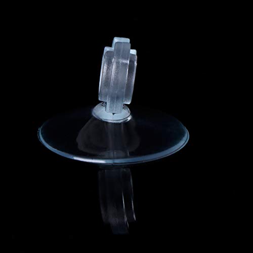 10 Pieces Aquarium Suction Cup Diameter 1.2in Transparent Plastic Sucker with Clips Fish for Tank Pipe Hose Tube Holder