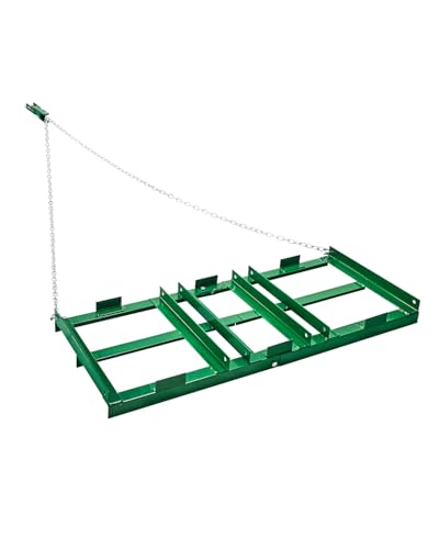 VEVOR Drag Harrow, 4 ft Heavy Duty Tow Behind Drag Harrow with Adjustable Bars & 72 in Chain, Driveway Grader Landscape Rake for ATV, UTV, Tractor, Mower Tow Behind Yard Lawn Leveling Tool - size: 4 FT- Green