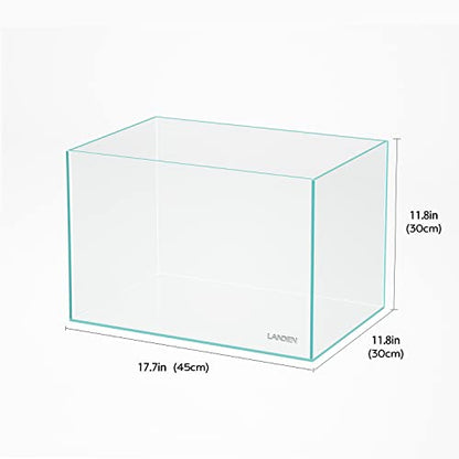 45P 10 Gallon Rimless Low Iron Aquarium Fish Tank,W17.7×D11.8×H11.8 in(45x30x30cm) 5mm Thickness with Nano Foam Leveling Mat - size: 10Gal W17.7×D11.8×H11.8 in(45x30x30cm)