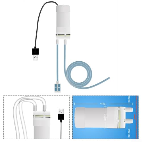 5V Self Priming Pump, USB Water Pump, 4L/Min Flow Rate, Plastic Body, 6MM Tube ID, For Aquarium, Balcony, Travel, Outdoor Use(3Meter) - size: 3Meter