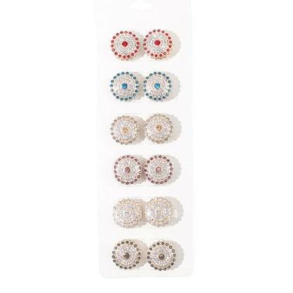 12pcs Magnetic Hijabs Magnets Buckle,rhinestones Hijab Magnet Multi-Use For Muslim Female Clothing Scarf Accessories
