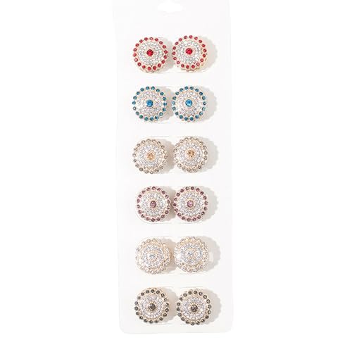 12pcs Magnetic Hijabs Magnets Buckle,rhinestones Hijab Magnet Multi-Use For Muslim Female Clothing Scarf Accessories