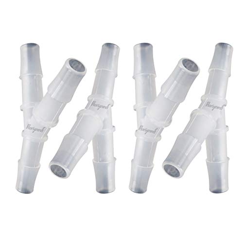 3/8" Polypropylene Y-Shaped 3-Way Barbed Hose Fitting, 4 Pcs | Y-shaped design splits one inlet into two angled outlets for air hoses and water pipes; supports routing and repair projects - style: 4pcs, 3/8" O.D.
