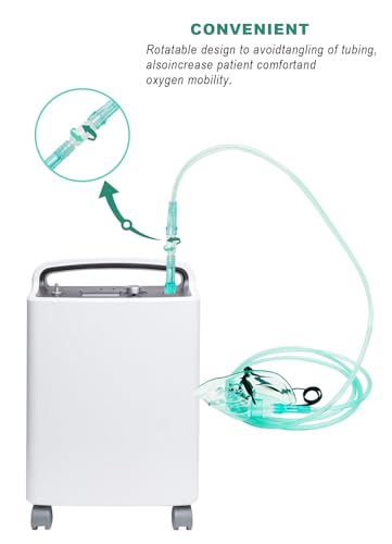 Oxygen Tubing Swivel Connectors, 360-Degree Rotation, Cannula, Hose, Tube Connectors, Oxygen Line Splitter,Standard Size - Male/Female，10-Pack