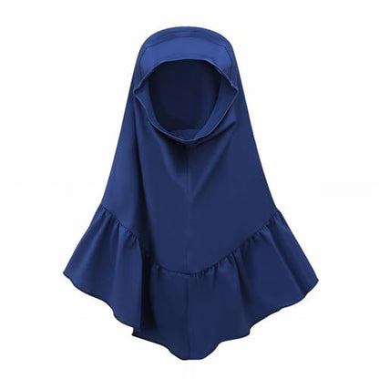 Kids Girls Prayer Islamic Dress Printed Sleeve Cuffed Prayer Set for Muslim Middle East Modest Two Piece Outfits - size: 3-4T