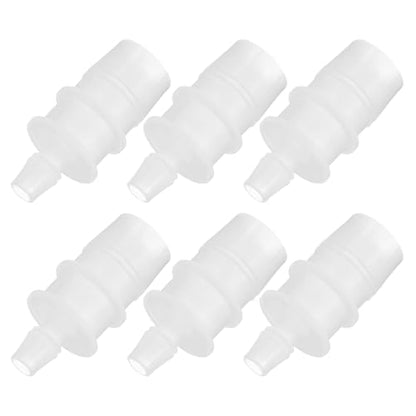 PATIKIL 1/3" to 3/4" 6 Pcs Plastic Hose Barb Fittings, Reducer Tube Fittings Pipe Adapter Union Splicer Joint Kit for Air Gas Water System Liquid Fuel Line Aquarium Tube Pump - size: 1/3"-3/4",(0.93"x2.05")