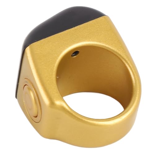 GLOGLOW Smart Tasbih Zikr Ring Digital Tasbeeh Counter Smart Ring with IP67 15-Day Battery Counts for Muslim Islamic Prayer Reminder - size: 18mm