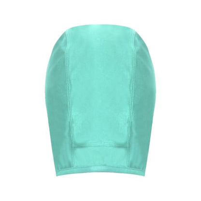 YiZYiF Wrestling Hair Cap Cover Universal Fit for Any Headgear with Chin and Open Ears Long Hair Slicker for Grappling - color: Light Green