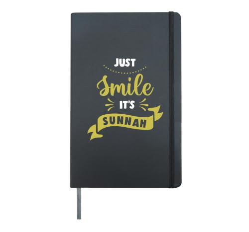 Sunnah Quran Mosque Muslim Islam Religious Ramadan Eid Gift Hardcover Journal, Black
