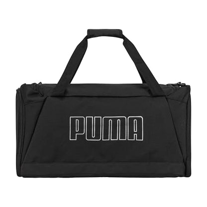 PUMA Accelerator Duffel Bag with Removable Strap & Shoe Pocket - color: Black/Silver