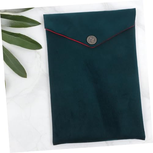 COOLHIYA Religious Text Storage Bag Tibetan Style Scriptures Pouch Large Capacity Green Cloth Carrying Case for Bible Transport and Protection : Office Products