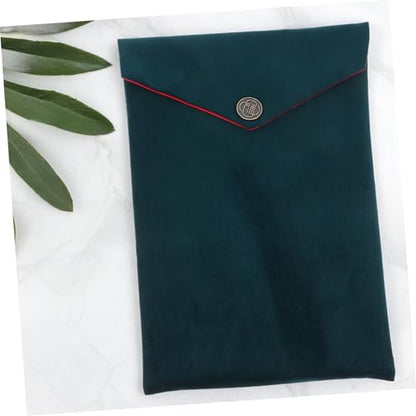 COOLHIYA Religious Text Storage Bag Tibetan Style Scriptures Pouch Large Capacity Green Cloth Carrying Case for Bible Transport and Protection : Office Products