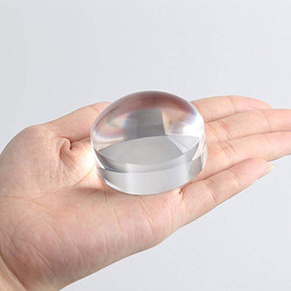 2'' Magnifying Dome - Optical Acrylic Portable Paperweight Magnifier Extremely Clear Reading Aid Magnifying Glass Dome Easy to Glide for Reading Books,Map,Newspaper and Magazine by BIJIA(50mm) …