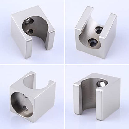 Angle Simple Shower Head Holder for Wall, Solid Brass, Brushed Nickel - color: Brushed Nickel