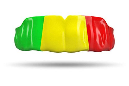 Impact Custom Professional MMA/Boxing/Muay Thai Mouthguard (Green Yellow & Red) - color: Green/Yellow/Red
