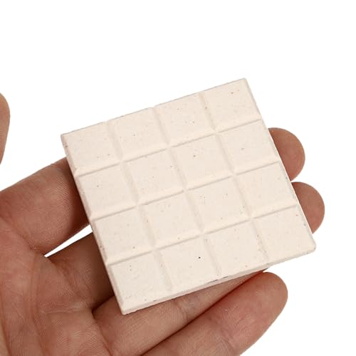 KOMBIUDA 12pcs Ceramic Coral Frag Tiles, Square Coral Plugs for Aquarium, Coralline Plate Base, Frag Disks Support Bases for Saltwater Tanks