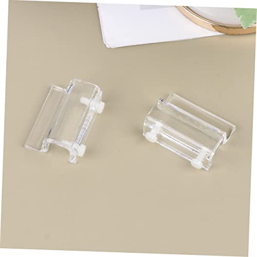 ORFOFE 4pcs Acrylic Fish Tank Cover Support Bracket Kit Durable Aquarium Rack for Open Tanks (White)