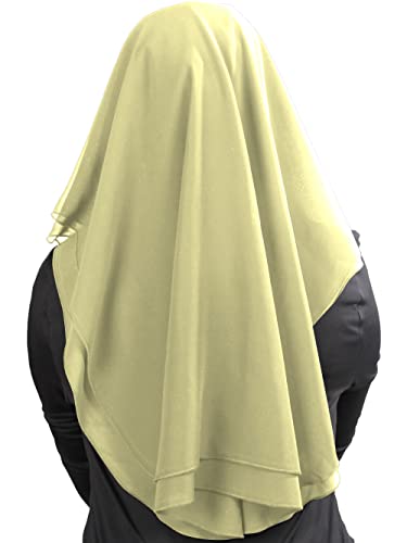 MyBatua 3 Layers Saudi Niqab In Breathable Georgette, Wholesale Price, 1pc Face Veil NQ-003 - color: Pale Olive