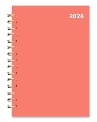 2026 Weekly and Monthly Planner, From January 2026 to December 2026, 5.5" x 8.5" Daily Planner for Productivity, Goal Setting & Time Management, Organizer for Work & School - Orange Hard Cover - color: 26-Red