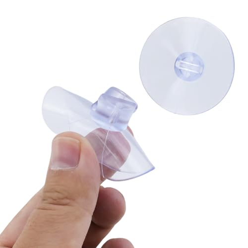 50Pcs Adhesive Suction Cups,1.89" | Transparent Smooth Plastic,Open Slot,for Cable Management,Window Decoration,Wall Hanging,Bulk Lights String Holder Rope - size: Dia: 48mm/1.89"
