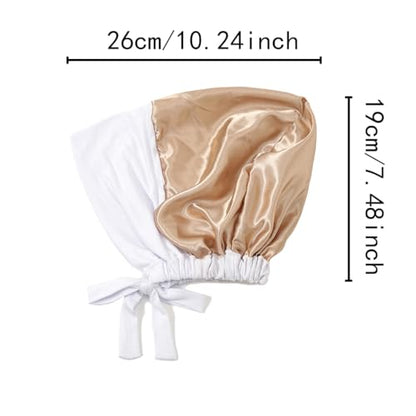 Yeieeo Women's Satin-Lined Tie Closure Hijab Undercap Non Slip,Premium Jersey Muslim Daily Wear Inner Headscarf Cap - color: White