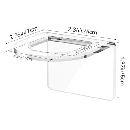 2pcs Acrylic Brush Holder for Sink, Clear Dish Scrubber Holder with Solid Construction, Multipurpose and Easy Installation, for Practical and Stylish Brush Storage