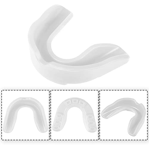 Frienda 50 Pcs Football Mouth Guards Bulk Youth Football Mouthpiece Sports Athletic Mouthguard Teeth Guard for Hockey Karate Basketball Boxing Lacrosse Rugby - color: White