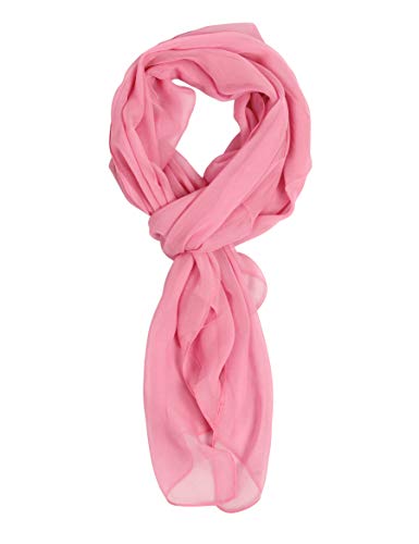 PANTONIGHT Long Chiffon Sheer Scarf For womens - color: 716 Pink