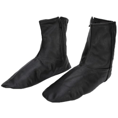 1Pair Muslim Leather Socks, Unisex Socks Zips Stockings, Islamic Thermal Prayer Winter Socks with Fleece Lined Sizes 35 to 45 (38-black) - size: 38