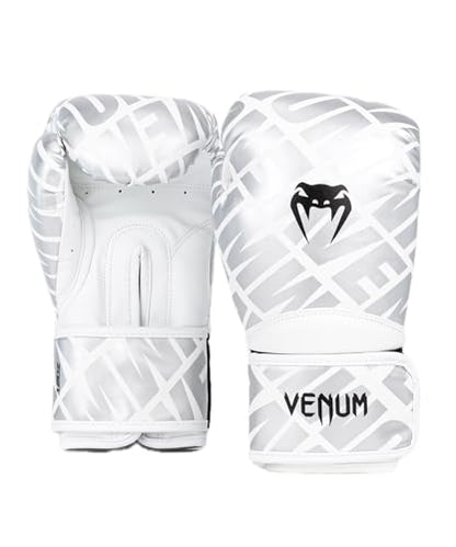 Venum Contender 1.5 Boxing Gloves - color: White/Silver, size: 12-Ounce