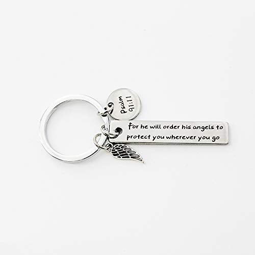 Meiligo Christian Gift God Keychain Religious Keychain Bible Verse Keychain