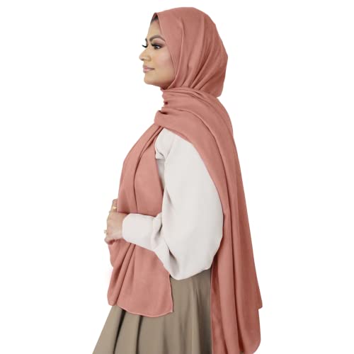 Modal Hijab for Women | Headscarf - color: Terracotta Modal - Plain Hijab