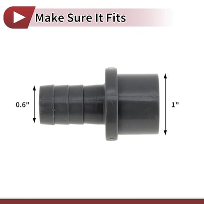 Plastic Hose Barb Fitting 1" x 5/8" Barb OD Straight Through Pipe Connector Grey 5 Pcs - color: Gray, size: 1" x 5/8" OD